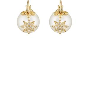 Samira 13 Women's Starburst Pearl Earrings-pearl