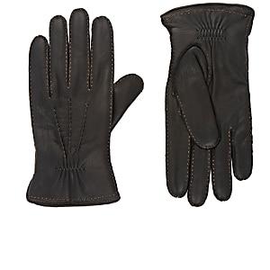 Barneys New York Men's Leather Gloves - Black
