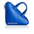 Balenciaga Women's Triangle Extra-small Leather Duffel Bag-blue