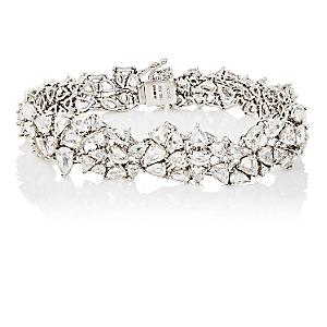 Monique Pan Atelier Women's Rose-cut White Diamond Bracelet