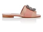 Manolo Blahnik Women's Martamod Satin Slide Sandals