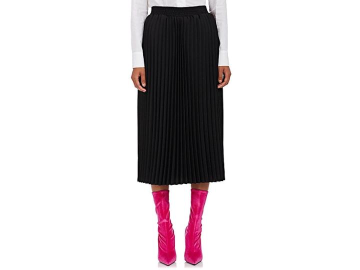 Balenciaga Women's Hourglass Pleated Twill Skirt