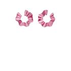 Gaviria Women's Large Ravioli Hoop Earrings-pink