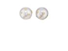 Samira 13 Women's Pearl & White Diamond Stud Earrings
