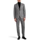 John Vizzone Men's Basket-weave Wool Two-button Suit - Gray