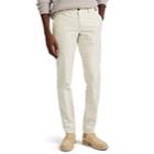 Incotex Men's Washed Cotton Slim Trousers - White