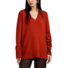 The Row Women's Elaine Wool-cashmere V-neck Sweater - Rust