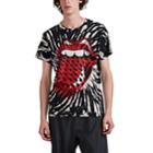 Madeworn Men's Rolling Stones Tie-dyed Cotton T-shirt - Black