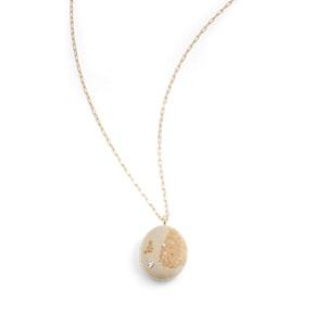 Cvc Stones Women's Beige Stone & Diamond Pendant Necklace - Beige, Tan