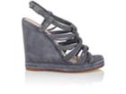 Barneys New York Women's Knotted-strap Suede Platform-wedge Sandals