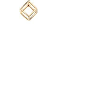 Shihara Women's 3d Diamond Square Earring - Gold