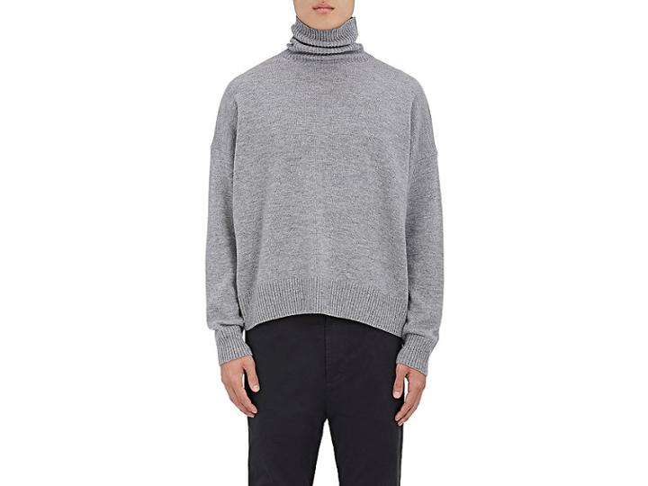 Ami Alexandre Mattiussi Men's Mlange Wool-cashmere Turtleneck Sweater