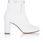 Mm6 Maison Margiela Women's Customizable Leather & Canvas Ankle Boots-white