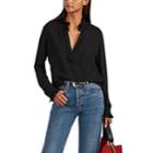 Nili Lotan Women's Esther Silk Georgette Blouse - Black