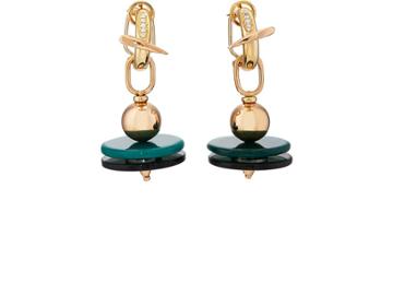 Mahnaz Collection Women's Diamond & Agate Drop Earrings