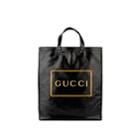 Gucci Men's Logo Coated Canvas Tote Bag - Black