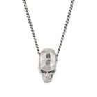 Emanuele Bicocchi Men's Skull Pendant Necklace - Silver
