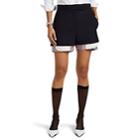 Thom Browne Women's Exposed-lining Wool Hopsack Shorts - Navy