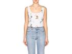 Tomorrowland Women's Embroidered Cotton Crop Top