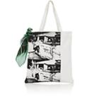 Calvin Klein 205w39nyc Men's Graphic Canvas Tote Bag-white
