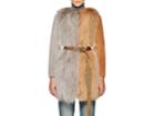 Blancha Women's Colorblocked Fox Fur & Shearling Belted Coat