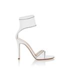Gianvito Rossi Women's Vinyl Ankle-strap Sandals-white