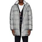 Thom Browne Men's Striped Down Hooded Puffer Coat-gray