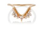 Fernando Jorge Women's Diamond, Clear Topaz & Rose Gold Fusion Wave Small Ring