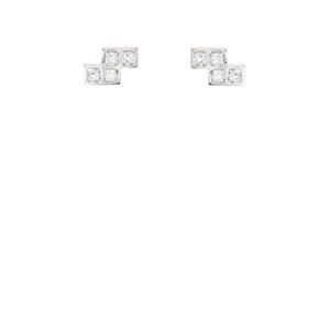Ileana Makri Women's Pixel Stud Earrings-white