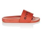 Givenchy Men's Logo Rubber Slide Sandals-orange