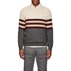 Brunello Cucinelli Men's Colorblocked Cashmere Sweater - Beige, Tan