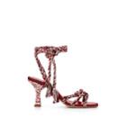 Antolina Women's Bali Cotton Ankle-tie Sandals - Red