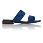 Mari Giudicelli Women's Asami Ruched Satin Slide Sandals-blue