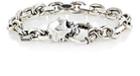 Emanuele Bicocchi Men's Sterling Silver Oval-link Chain Bracelet