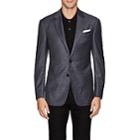 Giorgio Armani Men's Soft Gingham Wool Two-button Sportcoat-blue