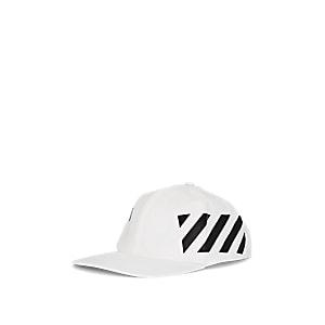 Off-white C/o Virgil Abloh Men's Logo Cotton Twill Baseball Cap - White Pat.
