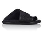 Marsll Women's Asymmetric Leather Slide Sandals-black
