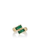 Retrouvai Women's Emerald Buckle Ring