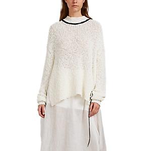 Jil Sander Women's Chunky Rib-knit Cotton-blend Sweater - White