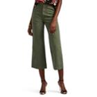 Icons Women's Baker Cotton Crop Trousers - Green
