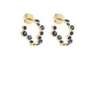 Pamela Love Fine Jewelry Women's Paillette Huggie Hoop Earrings - Blue