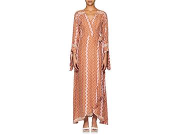 Natalie Martin Women's Danika Zigzag-print Silk Maxi Wrap Dress