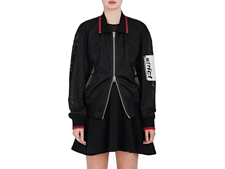 Alexander Wang Women's Embellished Mesh Bomber Jacket