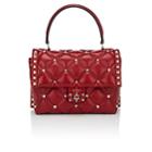Valentino Garavani Women's Candystud Single Leather Handbag-red