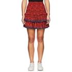 Isabel Marant Toile Women's Naomi Smocked Cotton Miniskirt-red