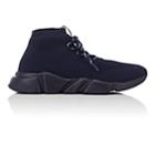 Balenciaga Men's Speed Knit Lace-up Sneakers-blue