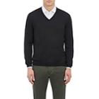 Barneys New York Men's Wool V-neck Sweater-black
