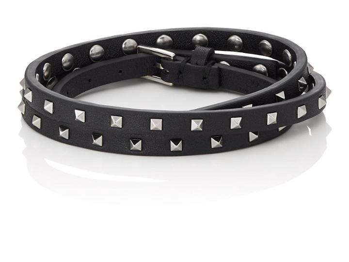 Valentino Garavani Men's Rockstud Triple-wrap Bracelet