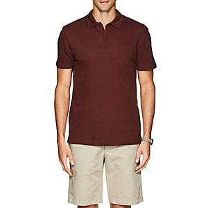 Sunspel Men's Riviera Cotton Polo Shirt-rust