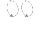 Pamela Love Women's Anemone Hoop Earrings-silver